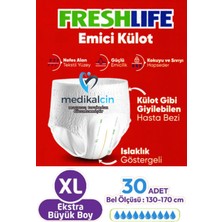 Freshlife Külotlu Hasta Bezi Yetişkin Emici Külotlu Bez Xl (Extra Büyük Boy) 120 Adet 4 Paket