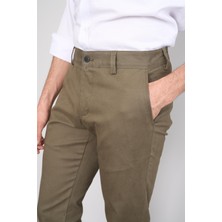 Erpant Slim Fit Gabardin Haki Pantolon