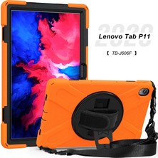 Generico Darbeye Dayanıklı Silikon + Pc Kılıfı Lenovo Tab P11 TB-J606F Turuncu (Yurt Dışından)