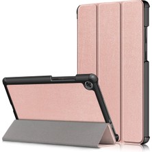 Generico Lenovo Tab M8 Rose Gold Için Üç Katlanır Tutuculu Deri Kılıf (Yurt Dışından)