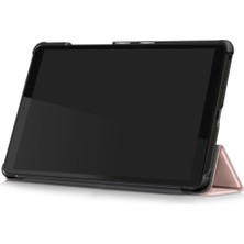 Generico Lenovo Tab M8 Rose Gold Için Üç Katlanır Tutuculu Deri Kılıf (Yurt Dışından)