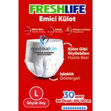 Freshlife Yetişkin Külotlu Hasta Bezi Emici Külot L (Büyük Boy) 60 Adet 2 Paket