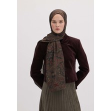 Fresh Etnıc Paısley Desen Şal Koyu Kahve