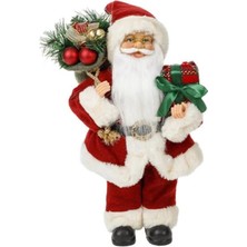 Çırpan Ev Kırmızı Hediye Paketli Noel Baba 30CM