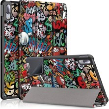 ZSHSKJ Lenovo Tab P11 Pro TB-J716F /J706F Graffiti Için Renkli Desenli Pu Kılıf (Yurt Dışından)