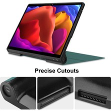 ZSHSKJ Lenovo Yoga Pad Pro 13 Inç Yf K606F Koyu Yeşil Için Deri Kılıf (Yurt Dışından)