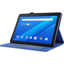 ZSHSKJ Lenovo Tab M10 10.1 Kumaş Tarzı Tpu Düz Koruyucu Raf Koyu Mavi Için (Yurt Dışından)