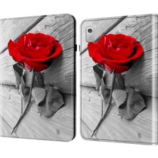 ZSHSKJ Lenovo Tab M9 Rose Için Boyalı Deri Kılıf (Yurt Dışından)