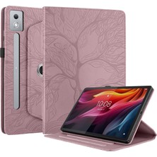 ZSHSKJ Lenovo Tab P12 / Xiaoxin Pad Pro 12.7 2025 Pembe Altın Için Deri Kılıf (Yurt Dışından)