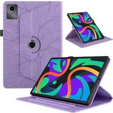 ZSHSKJ Lenovo Tab M11 / Xiaoxin Pad 11 2024 Mor Için Deri Kılıf (Yurt Dışından)