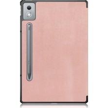 ZSHSKJ Lenovo Tab P12 12.7 2025 Rose Gold Için Deri Tablet Kılıfı (Yurt Dışından)