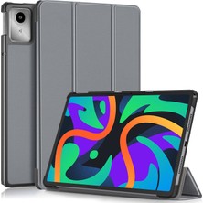 ZSHSKJ Lenovo Tab M11/ Xiaoxin Pad 11 2024 Gri Için Deri Tablet Kılıfı (Yurt Dışından)