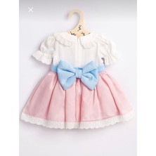 Pembe Vintage Kız Çoçuk Elbise