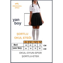 Miss Maral Kız Çocuk Okul Etek Siyah Yüksek Bel Içi Şortlu Okul-Oyun-Spor-Etkinlik Eteği