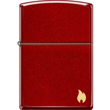 Zippo Flame Dizayn Metalik Kırmızı Çakmak
