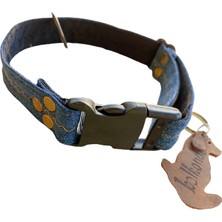 Balkonda Köpek Boyun Tasması Kot genişlik:2,5cm boyun ölçüsü:30-50cm ayarlamalı dog collar T4-4XL