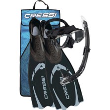 Cressi Pluma Palet Maske Şnorkel Seti Black-No:41-42