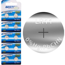 Beston BST-LR44 Alkalin AG13/357 LR44 Düğme Pil (10LU Paket)