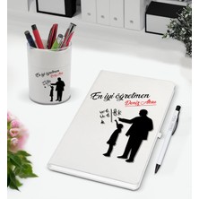 Bk Gift Kişiye Özel Isimli Öğretmenler Günü Tasarımlı Defter Kalem ve Kalemlik Hediye Seti, Öğretmene Hediye, Öğretmenler Günü - 5