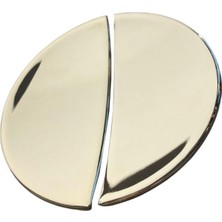 System 4716 Yarım Daire Kulp Oval Gold Renk Tek Adet 16 mm