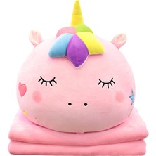 Xinh 40 cm Sevimli Yuvarlak Unicorn Peluş Yastık (Yurt Dışından)