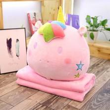 Xinh 40 cm Sevimli Yuvarlak Unicorn Peluş Yastık (Yurt Dışından)