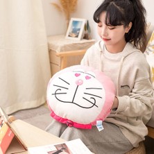 Xinh 34 cm Kawaii Doraemon Peluş Yastık El Isıtıcı Dolması Oyuncak Peluş Yastıklar (Pembe) (Yurt Dışından)