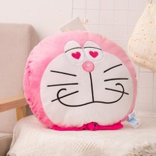 Xinh 34 cm Kawaii Doraemon Peluş Yastık El Isıtıcı Dolması Oyuncak Peluş Yastıklar (Pembe) (Yurt Dışından)