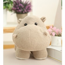 Xinh 20 cm Mini Kafa Hippo Fil Peluş Oyuncak Yumuşak Karikatür Hayvan Hipopotamus Dolması Peluş (Yurt Dışından)