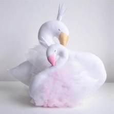 Xinh 30 cm Bebek Uyku Bebek Kuğu Taç Gazlı Bez Peluş Oyuncaklar (Yurt Dışından)