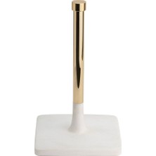 System Banyo Aksesuarları Reçine Masaüstü Hareketli Kağıt Havluluk Beyaz|Gold 270x160x160 mm
