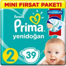 Prima Bebek Bezi Aktif Bebek Standart Paket 2 Beden 39 Adet