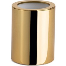 System Banyo Aksesuarları Tezgah Üstü Diş Fırçalığı Gold Renk 102X80X80 Mm