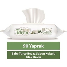 Baby Turco Beyaz Sabun Kokulu Islak Havlu Mendil 90 Adet