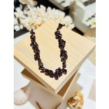 Luna Jewellery Garnet (Lal) Doğal Taşlı Kolye