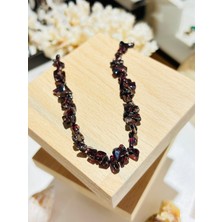 Luna Jewellery Garnet (Lal) Doğal Taşlı Kolye