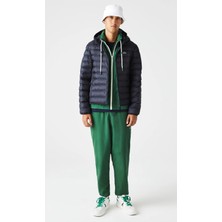 Lacoste Erkek Lacivert Kapitone Kapüşonlu Mont