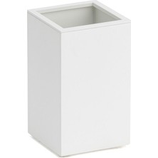 System Banyo Aksesuarları Tezgah Üstü Diş Fırçalığı Beyaz 100x60x60 mm