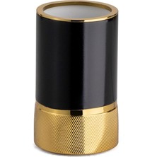 System Banyo Aksesuarları Tezgah Üstü Diş Fırçalığı Gold|Siyah 102x60x60 mm