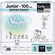 Sleepy Bio Natural Bebek Bezi Gross Paket 5 Beden 100 Adet