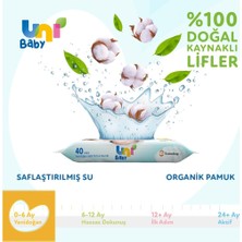 Uni Baby Yenidoğan Islak Havlu Mendil 3lü 120 Yaprak