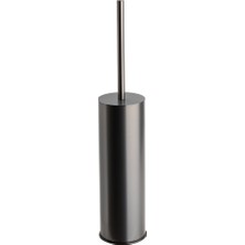 System Banyo Aksesuarları Banyo Klozet Fırçası Füme 424x84x84 mm