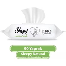 Sleepy Natural Yenidoğan Islak Bebek Bakım Havlusu 90 Adet