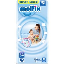 Molfix Bebek Bezi Fırsat Paketi 4+ Beden 9-16 kg 52 Adet