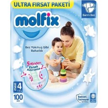 Molfix Bebek Bezi 4numara 100 Adet x (2 Paket)