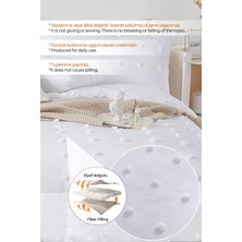 Evlen Home Collection Pamuklu Emmy Yatak Örtüsü Seti Tek Kişilik Günlük Boho Çift Taraflı 2 Parça Dolgulu Tufting