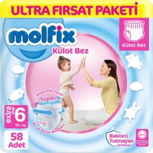 Molfix Külot Bez Ultra Fırsat Paketi 6 Beden 15+ kg 58 Adet