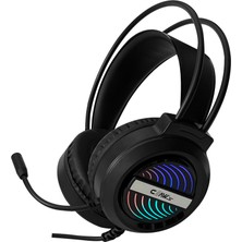 Claw's Fusion 7.1 Surround 50MM Sürücülü USB Rgb Ergonomik Gaming Oyuncu Kulaklığı - Siyah