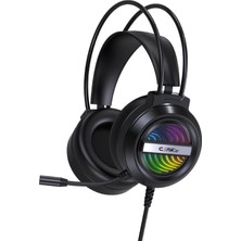 Claw's Fusion 7.1 Surround 50MM Sürücülü USB Rgb Ergonomik Gaming Oyuncu Kulaklığı - Siyah