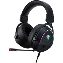 Throne Zen Aura Hi-Fi 7.1 Surround 50MM Sürücü Enc Mikrofon (Gürültü Engelleyici) USB Rgb Gaming Oyuncu Kulaklığı - Siyah